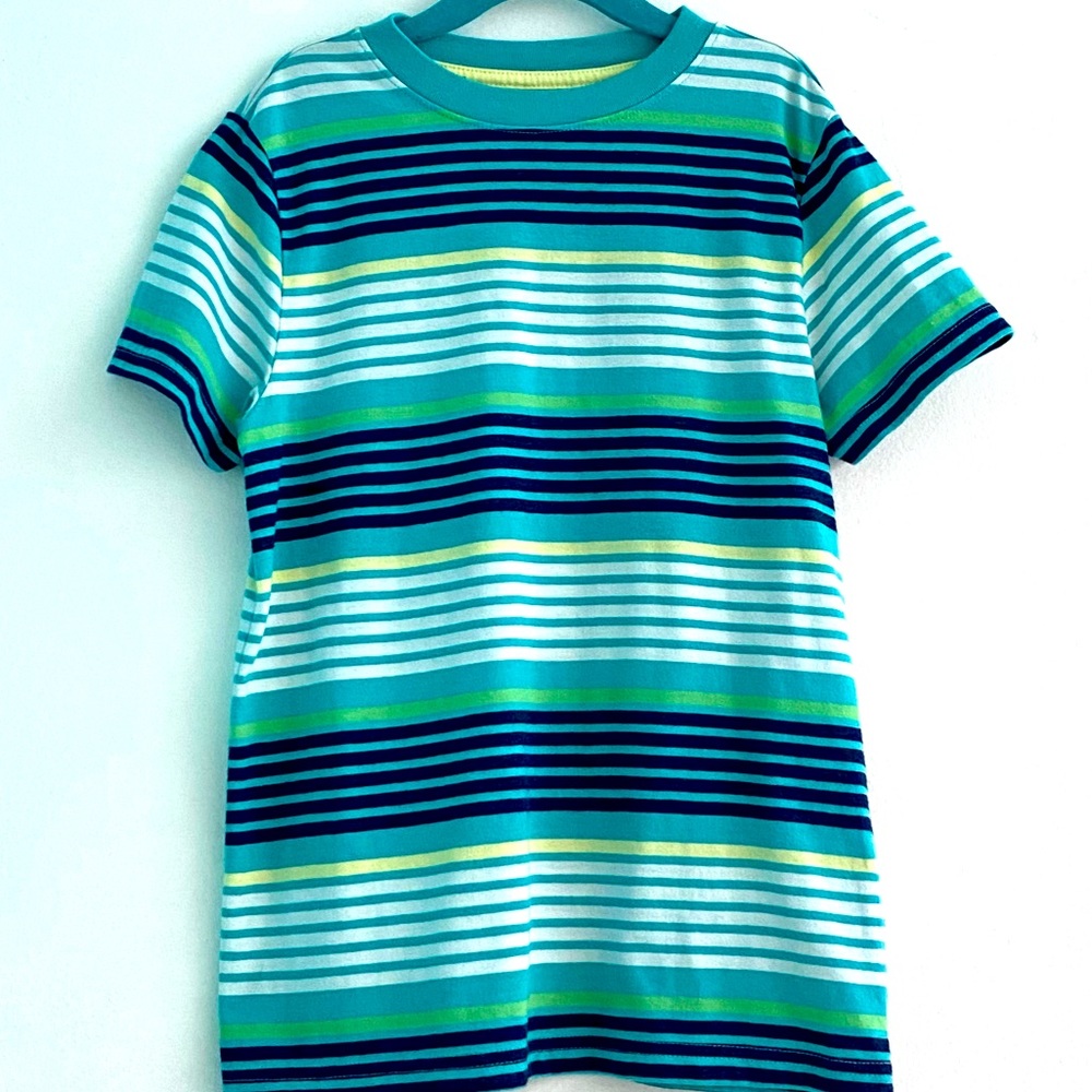 Like New - Boy's Cat & Jack Striped T-Shirt - Size Small (6/7)